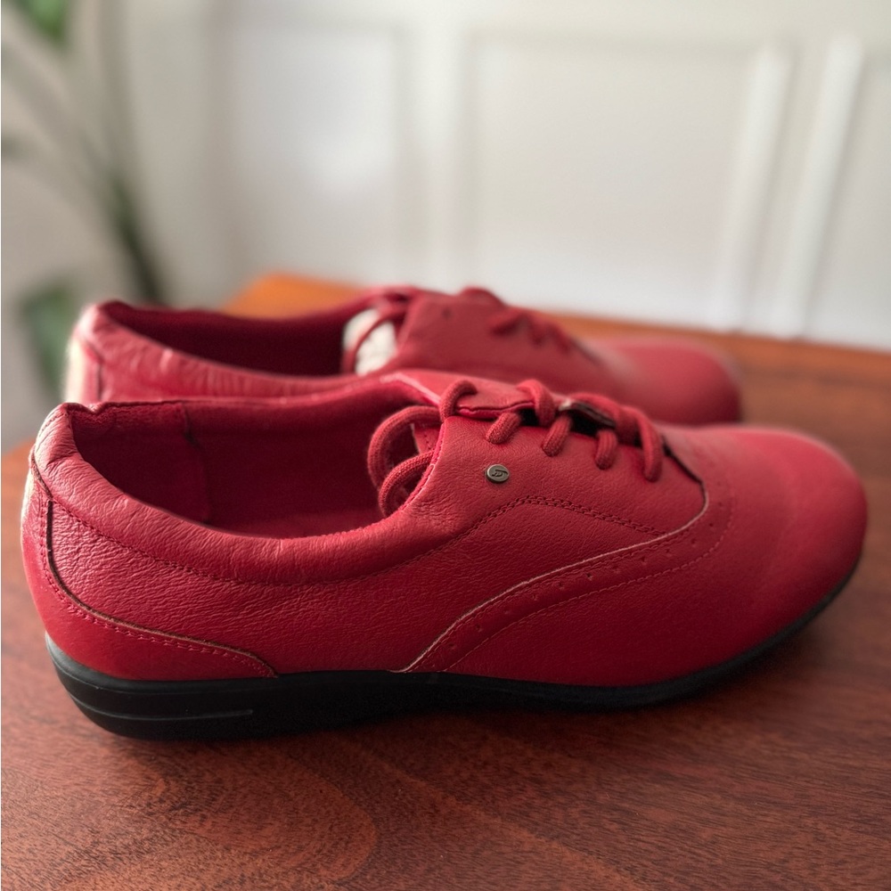 NEW Dr. Scholl's Advanced Comfort Oxford Women’s Shoe Red Leather 10 W Lace up